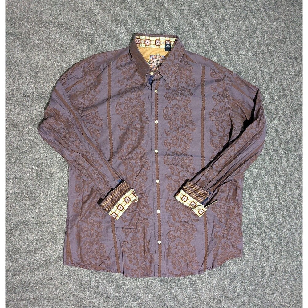 Robert Graham Shirt Mens 2XLT Flip Cuff Long Sleeve